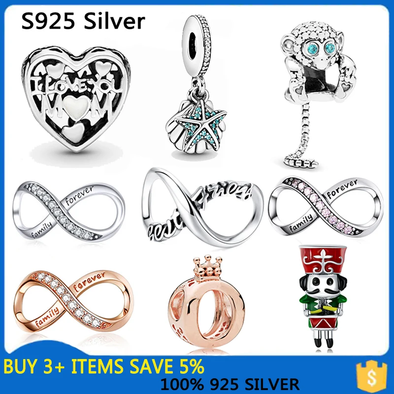 

HOT SALE 925 Sterling Silver Sparkling Family Tree Dangle Charm Beads Fit Original Pandora Bracelet Pendant Necklace Jewelry