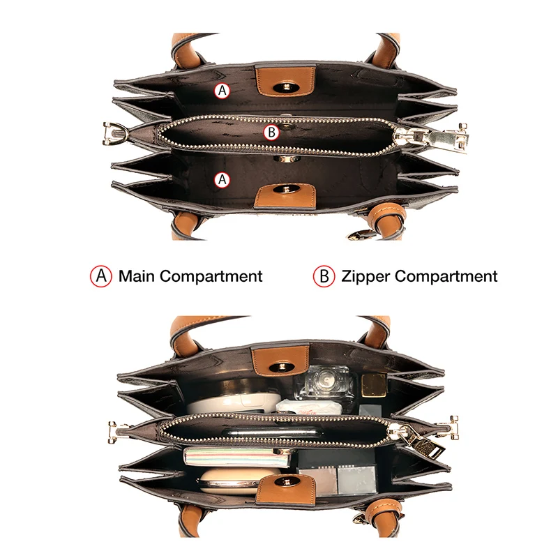 

FOXER Signature Ladies Retro Shoulder Bags PVC Leather Satchel Handbag Female Commuter Style Small Totes Classical Women Bag