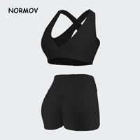 normov workout seamless yoga set women sports top and pants anti cellulite 2piece sets workout tracksuits shorts leggings suits
