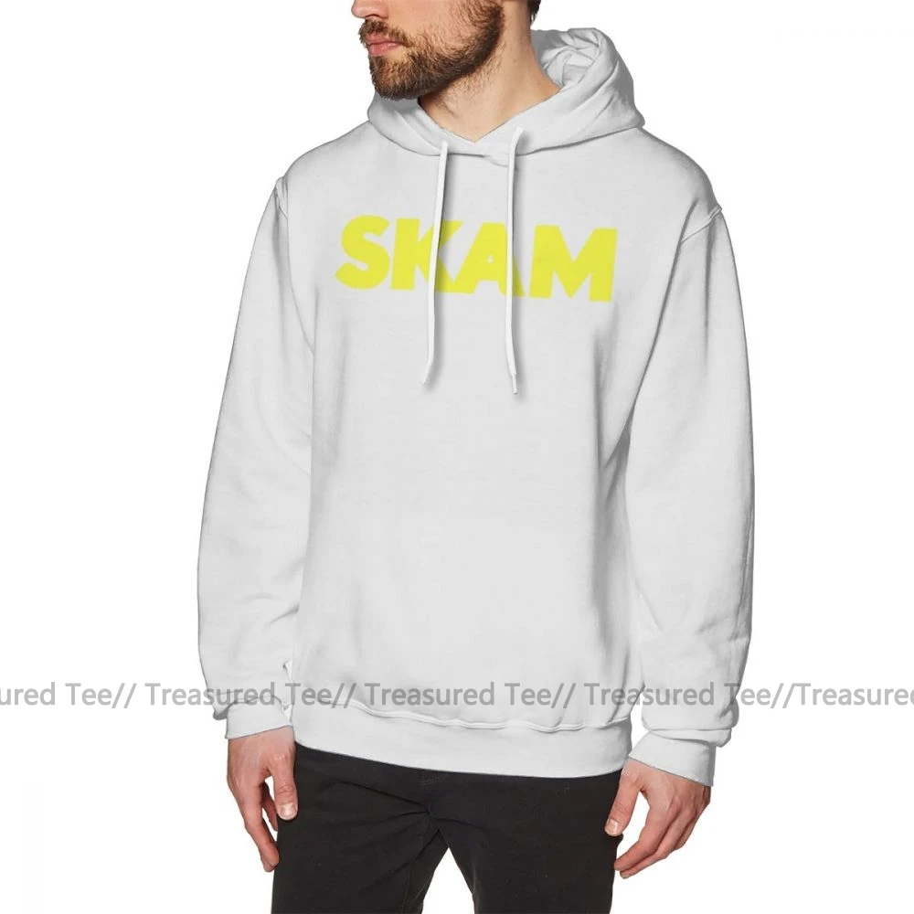 Skam Толстовка Толстовки «Skam» теплый пуловер Толстовка уличная Мужская Большой серые хлопковые длинные толстовки - Цвет: White