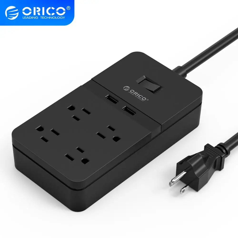 ORICO USB силовая полоса розетка 4 розетки переменного тока 2 usb порта для зарядки