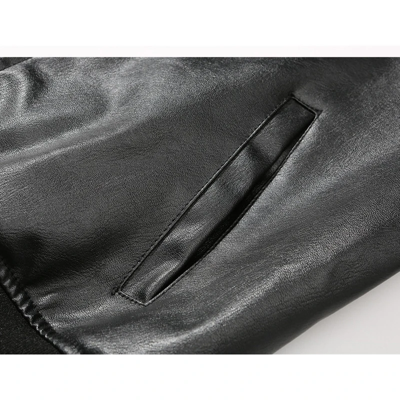 Женская куртка из ПУ кожи свободная повседневная верхняя одежда бейсбольная