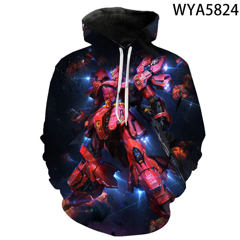 

Hoodies Men Women Children Gundam Sweatshirt 3D Printed Pullover Long Sleeve Streetwear Casual Hoody Boy Girl Kids Cool Tops