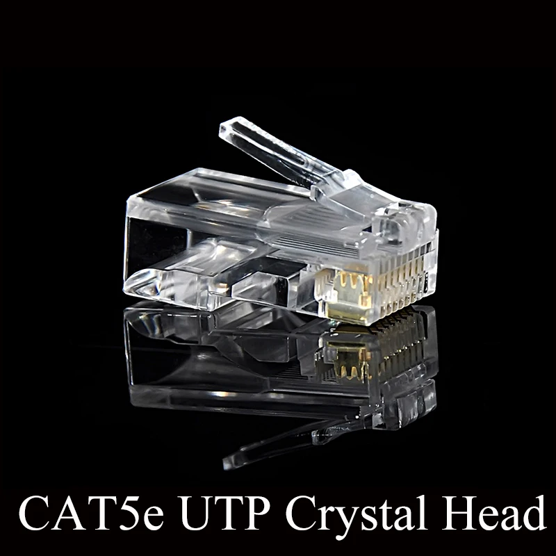 CAT5e сетевой кабель Conector Хрустальная головка Ethernet RJ45 UTP RJ 45 цифровые кабели