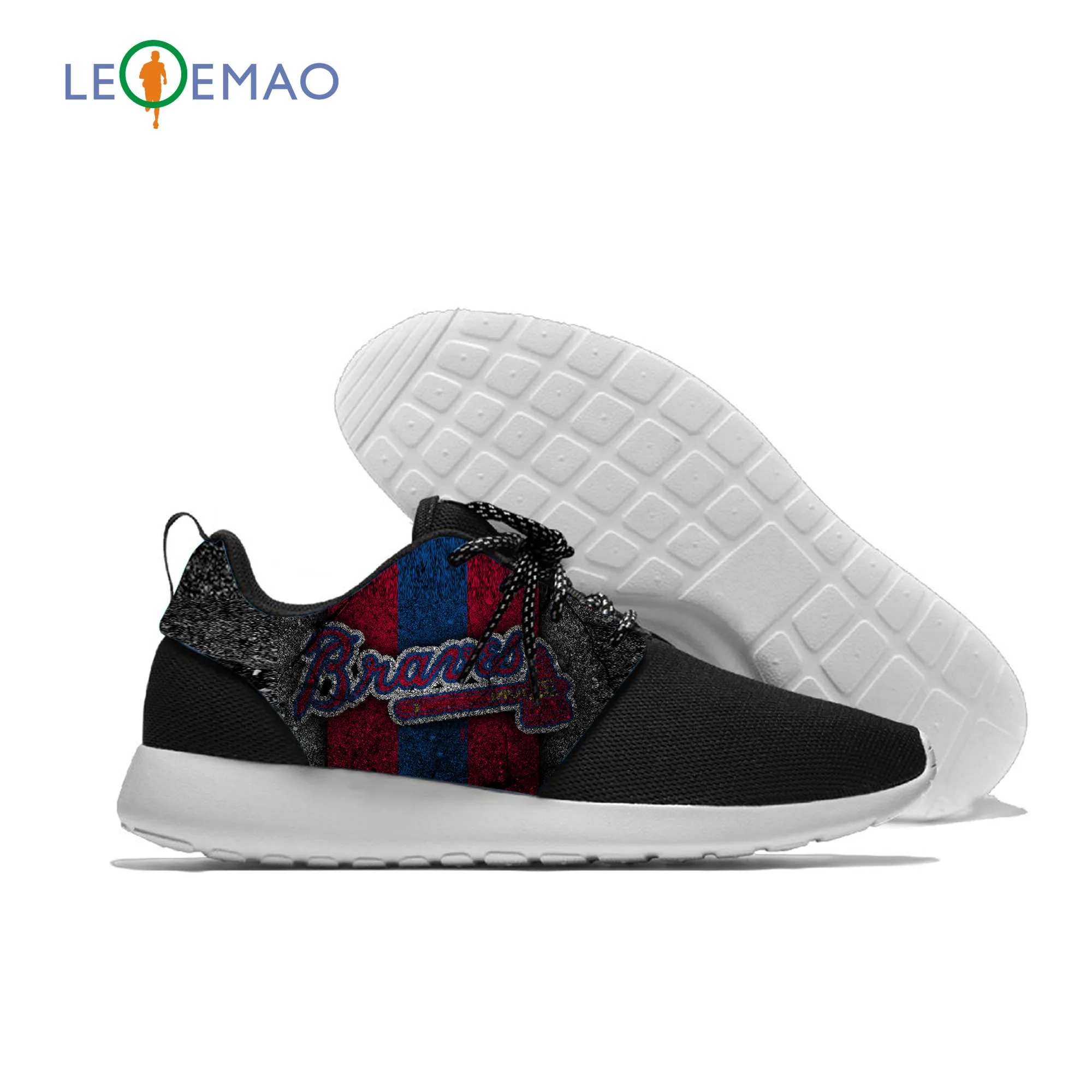 

Custom Braves Logo Men/Women Fashion Lightweight Mesh Running Shoes Breathable Casual Sneakers For Atlanta Baseball Fans