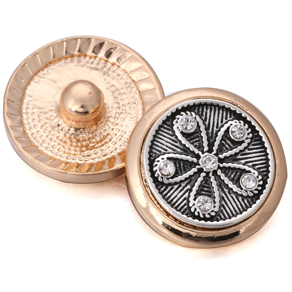 5 шт./лот кнопка осьминога от солнца и винограда золотого цвета 18 мм для браслетов