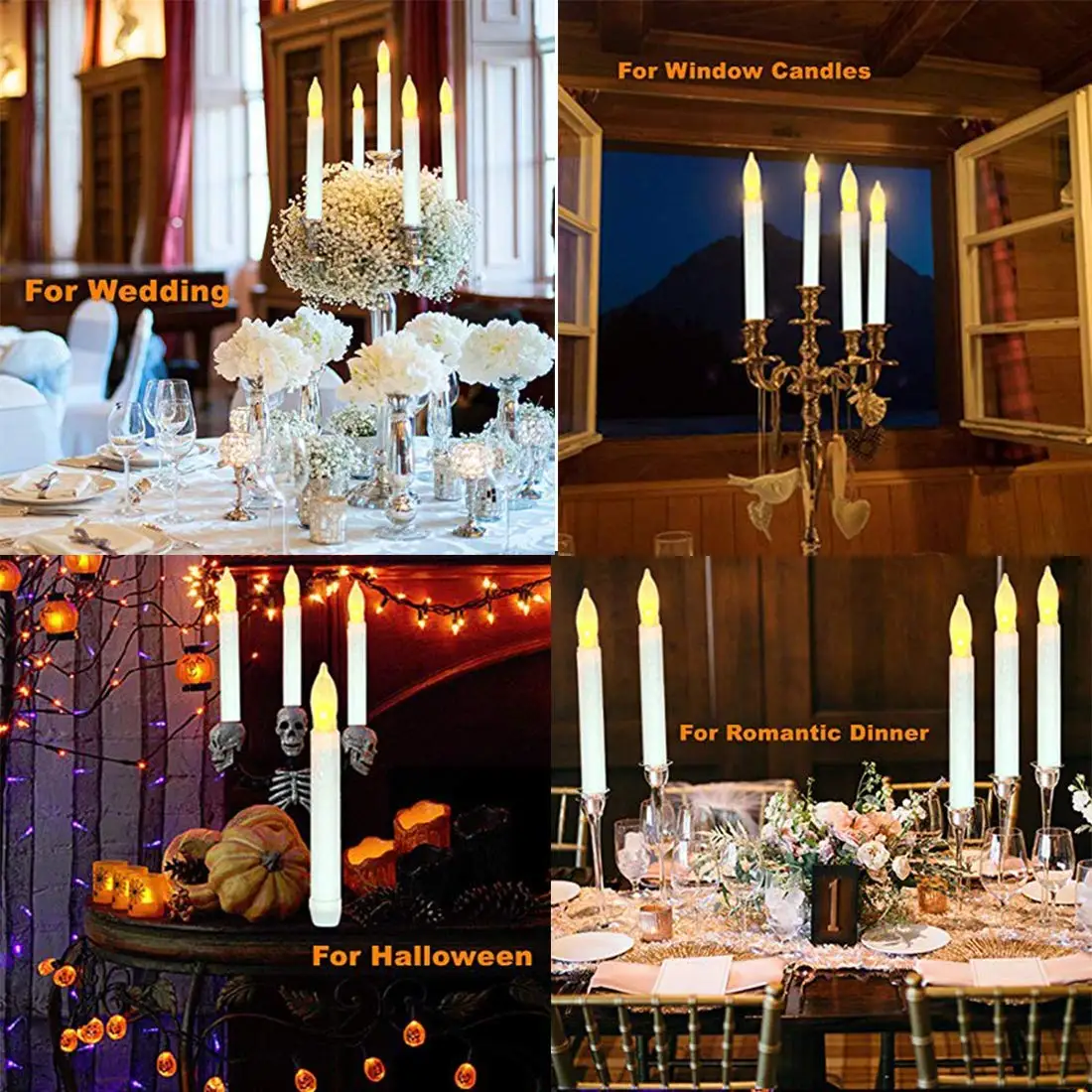 Беспламенные Свечи Чайные свечи конусные с пультом дистанционного управления