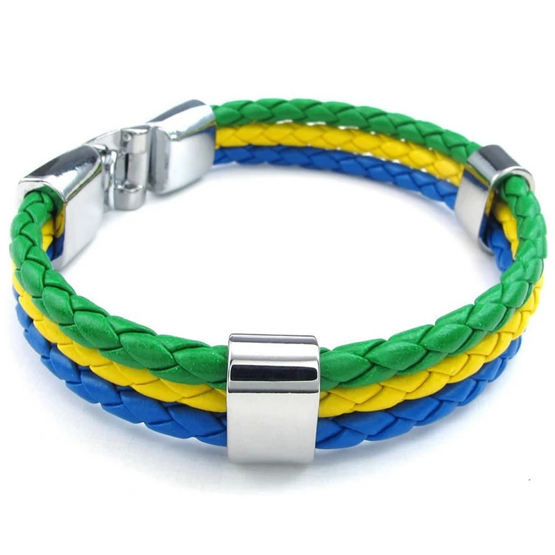 Браслет для ювелирных изделий цвет желтый/зеленый/синий ширина 14 мм длина 21