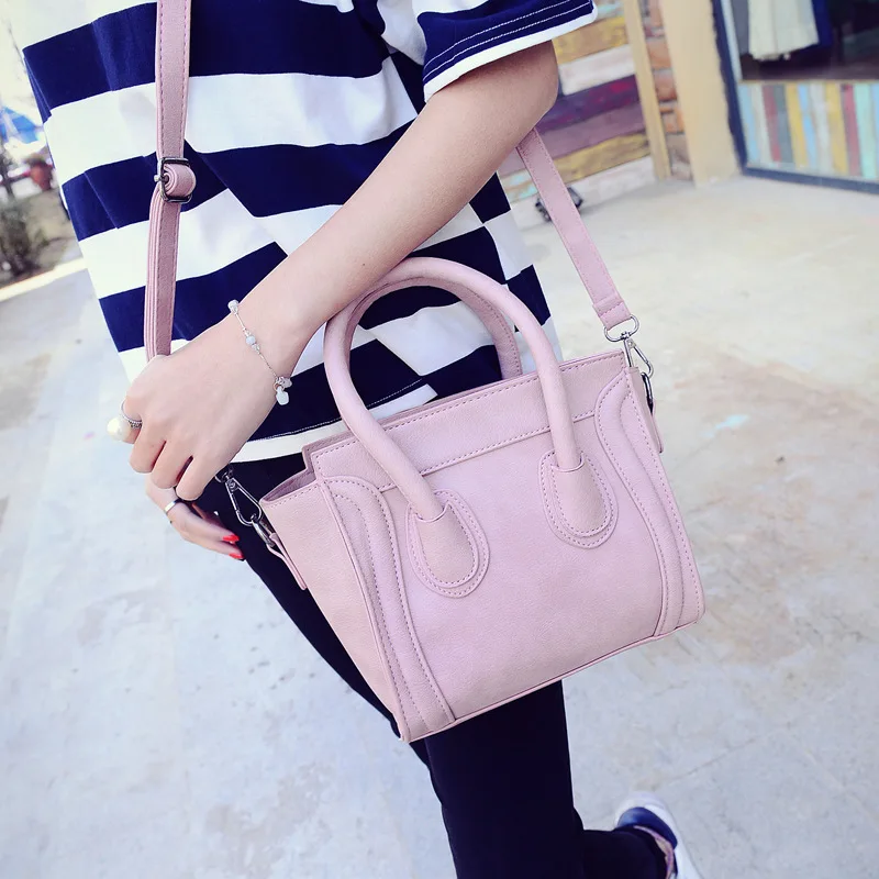 2019 новая сумка цвета макаруна через плечо Маленькая однотонная женская для