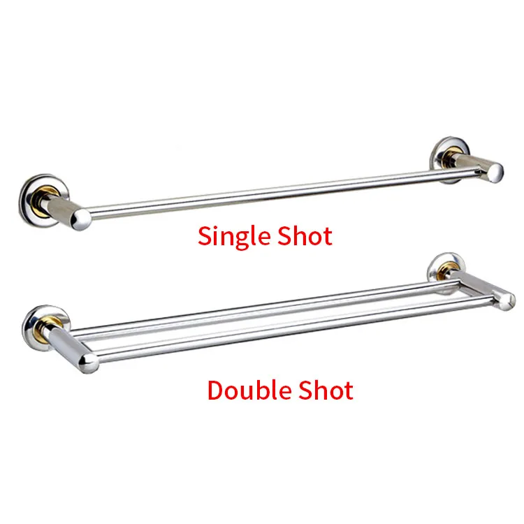 

Modern Wall Mounted Solid Stainless Steel Towel Rack Durable Thickened Hotel Multifunction Easy Clean Hanging Bathroom