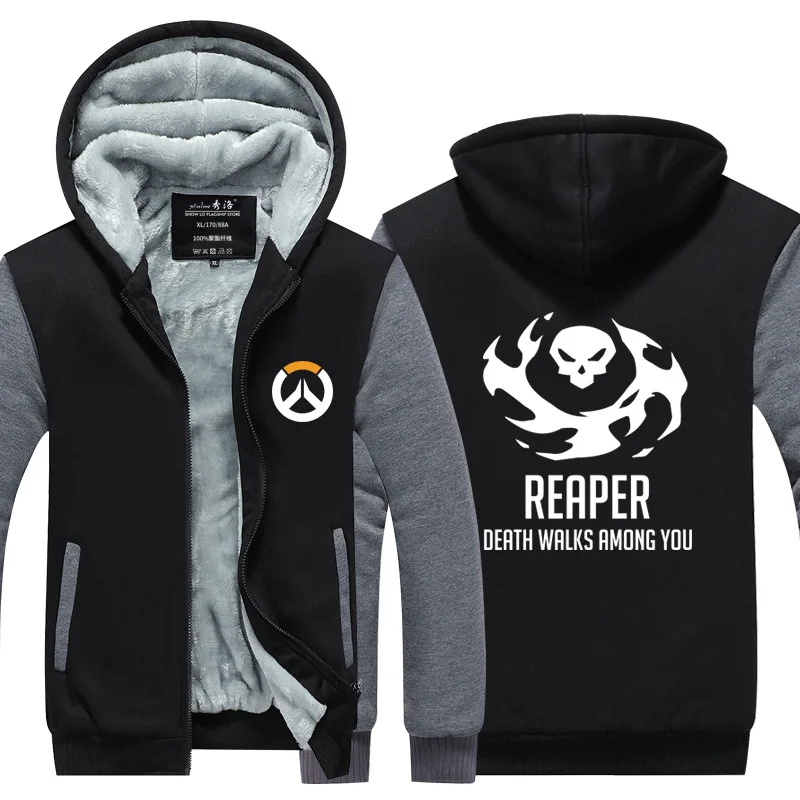 OW Dva Mercy Mei зимняя куртка на молнии из плотного флиса уличная Толстовка Спортивная