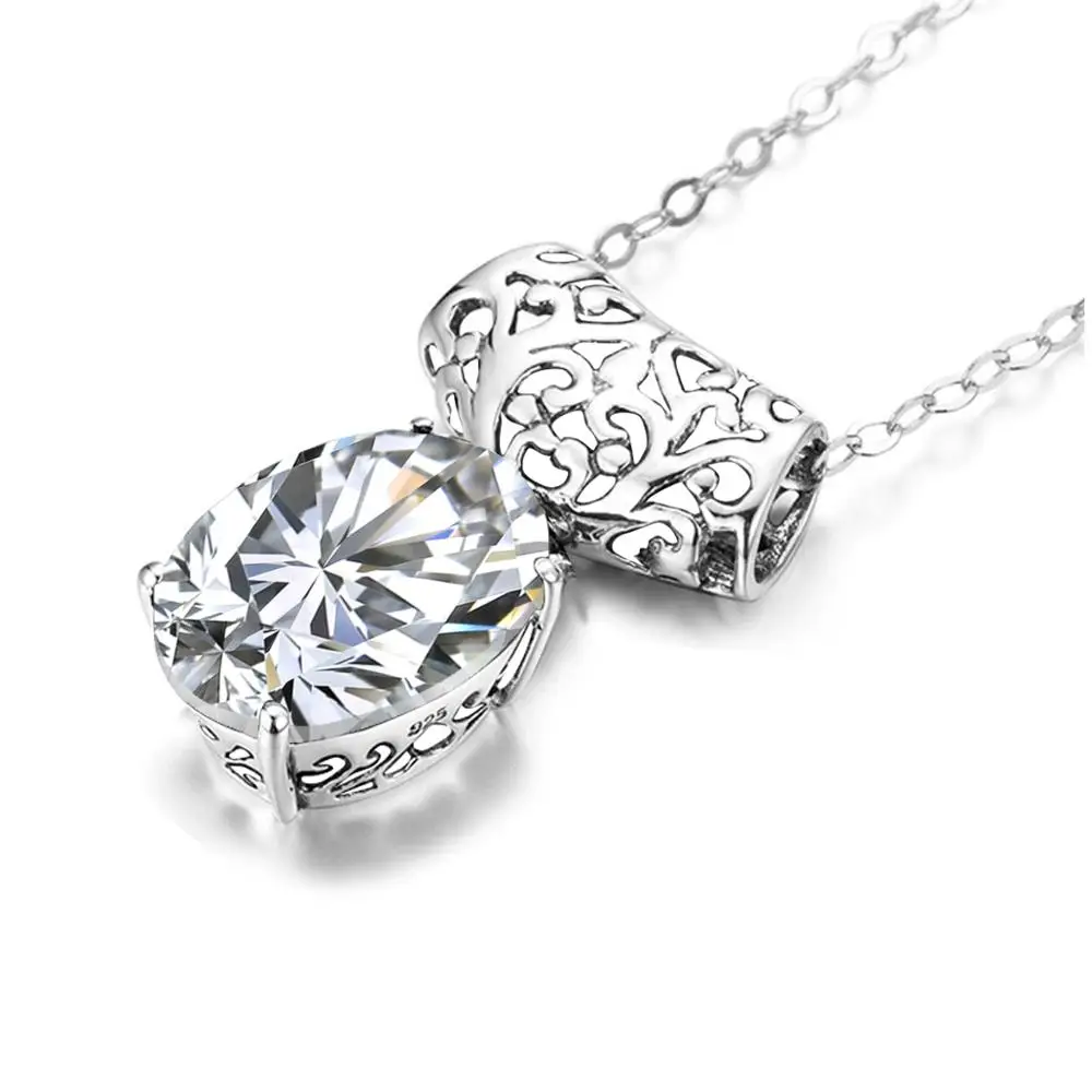 Женский кулон из серебра 100% пробы с цирконом | Украшения и аксессуары