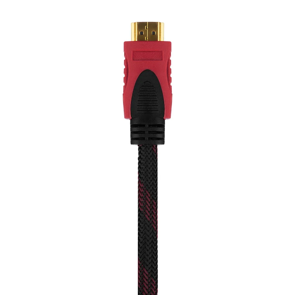 1 4 в высокоскоростной HDMI видео аудио плоский кабель 1080 а HD TV красный черный