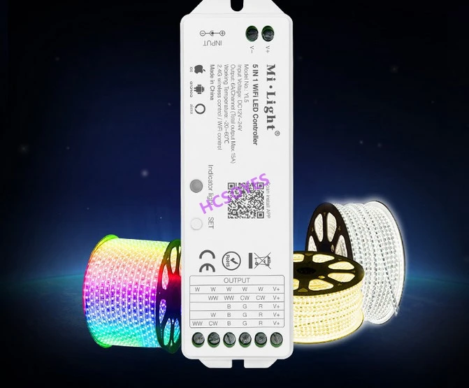Milight YB1 9 Вт RGB+ CCT Светодиодный прожектор YT1/YL1S/YL2S/YL1 DC5V USB пульт дистанционного управления wifi беспроводной умный Android APP светодиодный контроллер