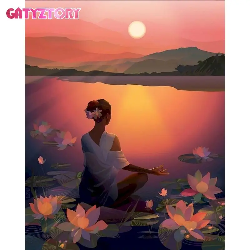 

GATYZTORY Diy Frame Painting By Numbers Kits For Adults Women Figure Paint By Numbers Kits For Modern Home Decor Diy Gift