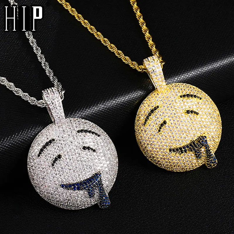 Кулон и ожерелье для мужчин в стиле хип-хоп из меди с цирконом | Украшения