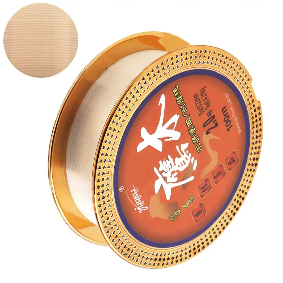 100 м 110 ярдов Белая нейлоновая рыболовная леска с фторуглеродным покрытием 2 3 4 5 7 14