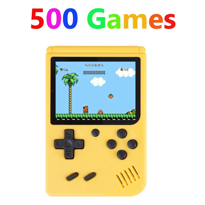 Yellow-500 Coolbaby RS-6 Ретро портативная мини портативная игровая консоль 8 бит 3,0 дюймов цветной ЖК-дисплей Детский Цветной игровой плеер Встроенные игры 168/500 - Цвет: Yellow-500