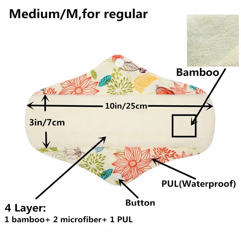 5 шт. гигиенические прокладки из бамбукового угля органические хлопковые