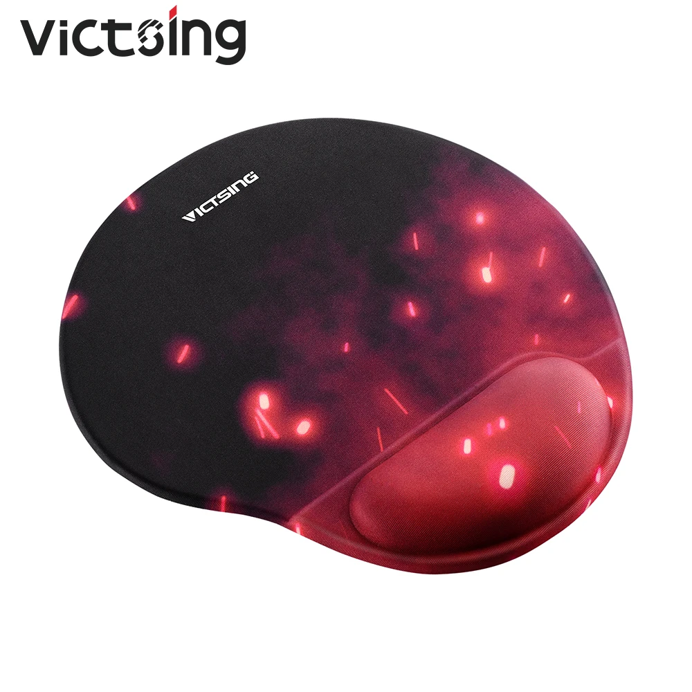 Черный коврик для мыши VicTsing с силиконовой поддержкой запястья эргономичный