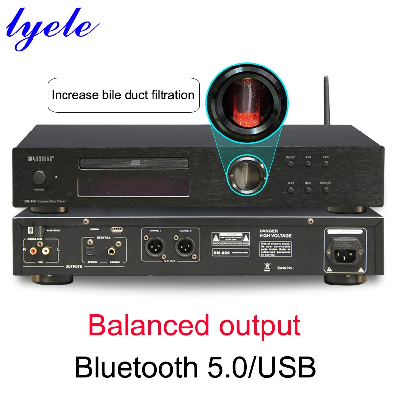 

Bluetooth 5,0 CD-плеер, сбалансированный выход SANYO, движение HIFI, HDCD, DTSCD, оптоволоконный коаксиальный U-диск, CD-плеер 220 В