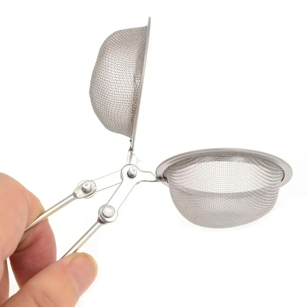 Сетчатый фильтр для чая из нержавеющей стали с ручкой распыления специй|Чайные