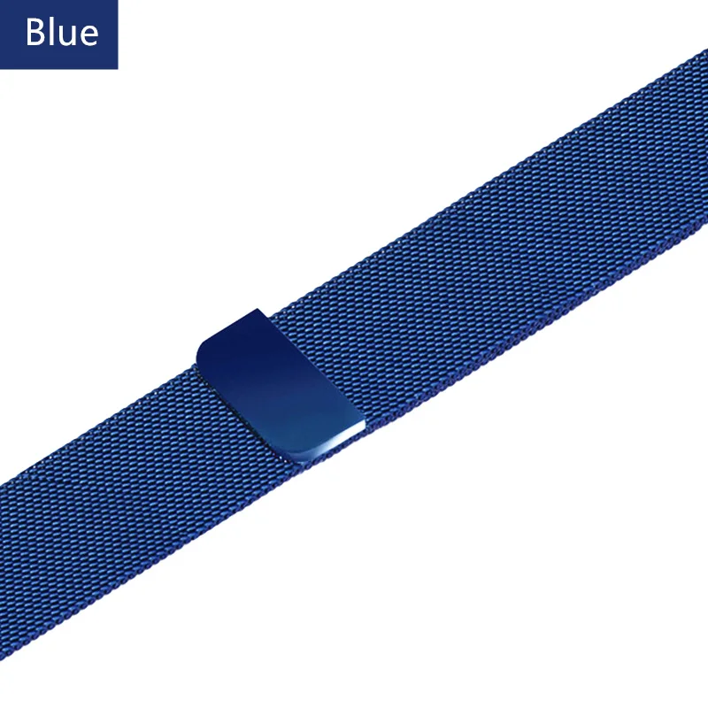 Миланская петля ремешок для apple watch 5 40 мм 44 мм apple watch 4 ремешок для часов 3 2 1 38 мм 42 мм металлический ремешок аксессуары - Цвет ремешка: Blue
