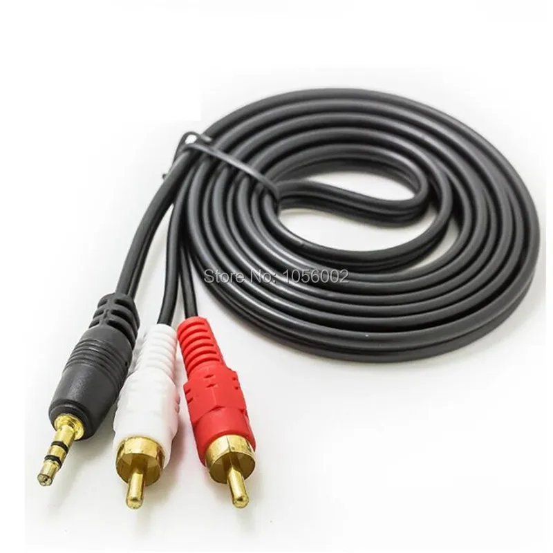 5 футов 1 м стерео аудио 3 мм штекер к AV 2RCA кабель 2 RCA Бесплатная доставка| |