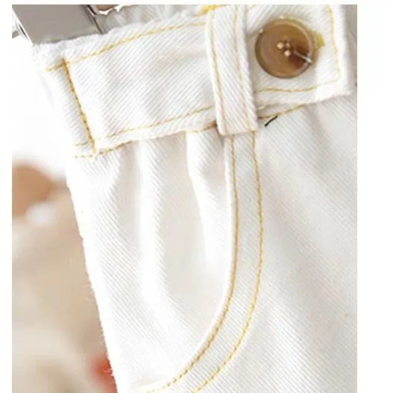 Джинсы Детские демисезонные на пуговицах белые синие | Детская одежда и обувь