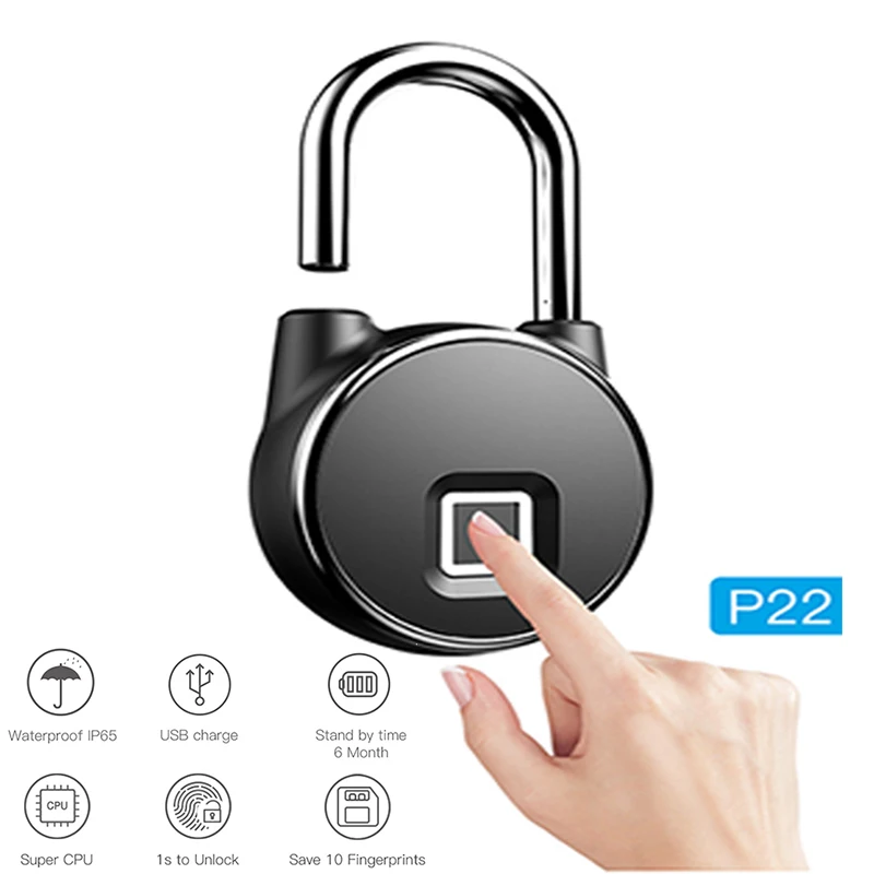 USB зарядка смарт замок без ключа отпечатков пальцев биометрический