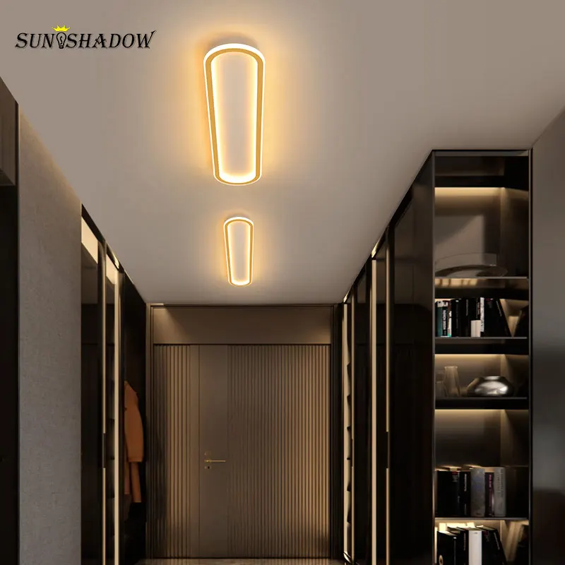 $34.83 Modern LED Ceiling light 120CM 100CM Large Ceiling lamp For Living room Bedroom Dining room Kitchen Corridor Lights Black&Gold