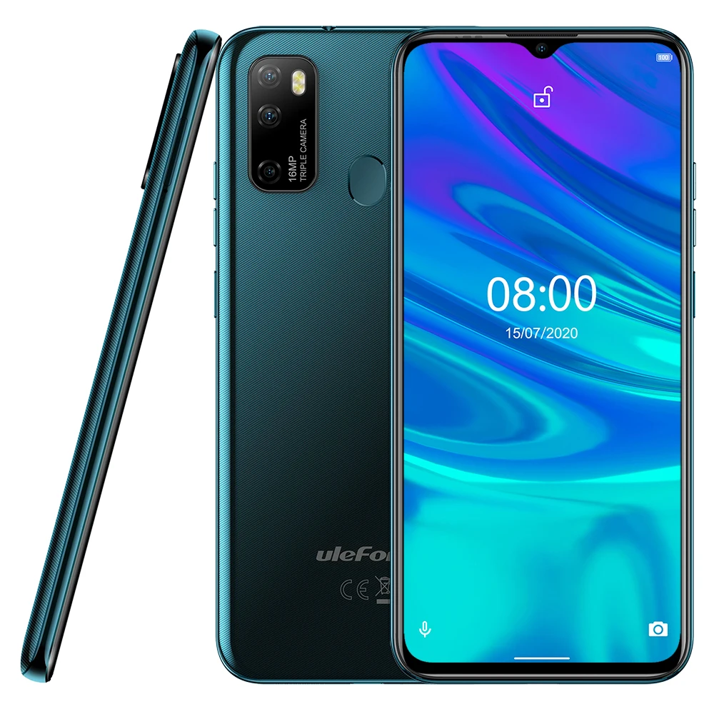 Ulefone Note 9P Smartphone Octa Core 4GB+64GB Android 10 Waterdrop Screen 6.52-inch 16MP Triple Camera OTG Face ID Mobile phone