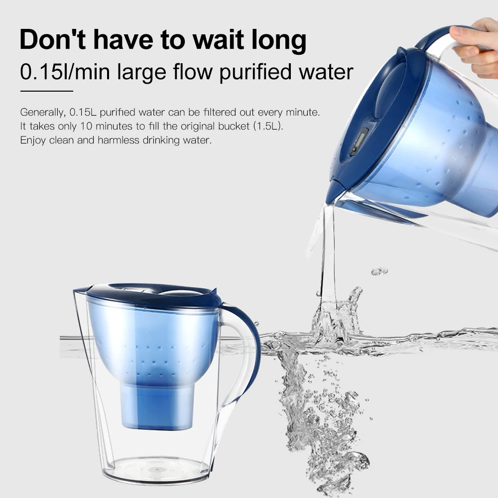 Кувшин для очистки воды фильтр 3 5 л 4 стадии удаление примесей бактерий кухонный