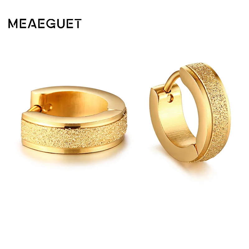 Винтажные серьги гвоздики в виде петли для женщин и девушек матовые полированные