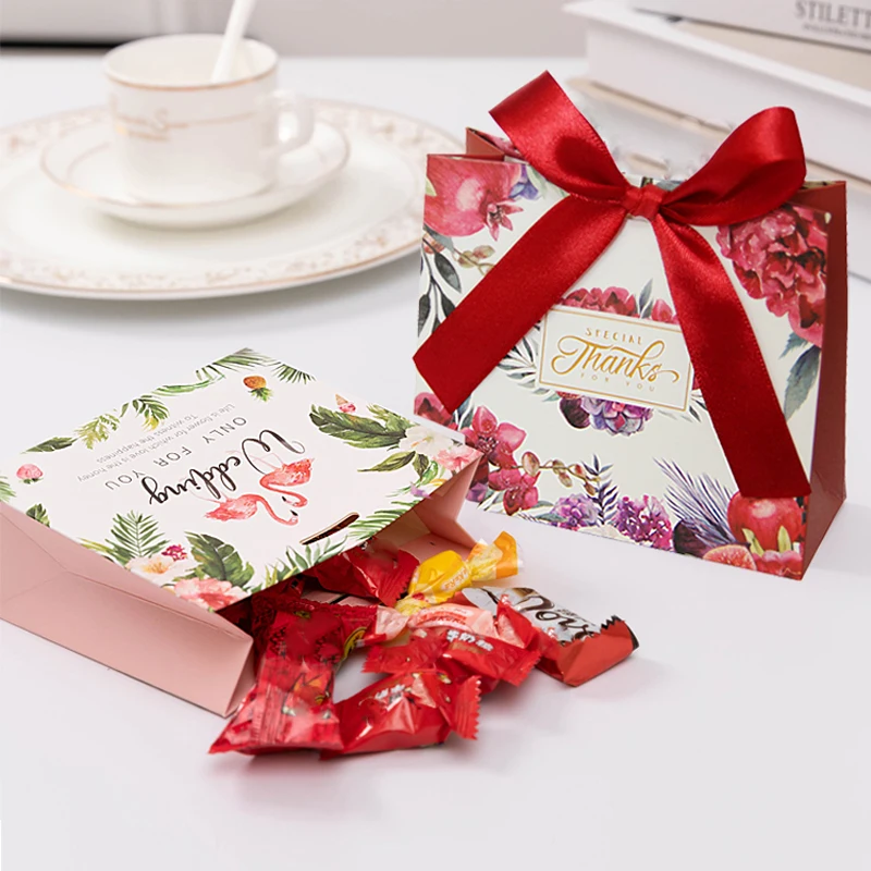 10 шт творческие Бумага Свадебная конфетная коробка Подарочная сумка упаковочная