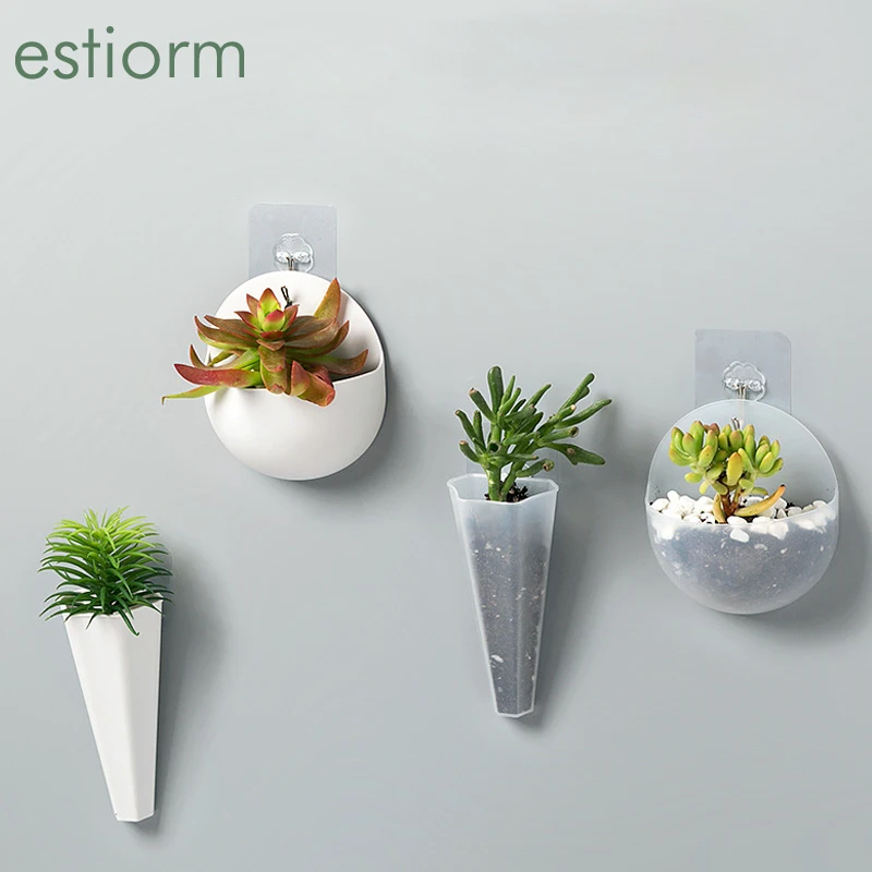 

Decorative wall hanging flower pot plastic flower vase Plant Hanger home decoration indoor wall mounted flower Planter pots