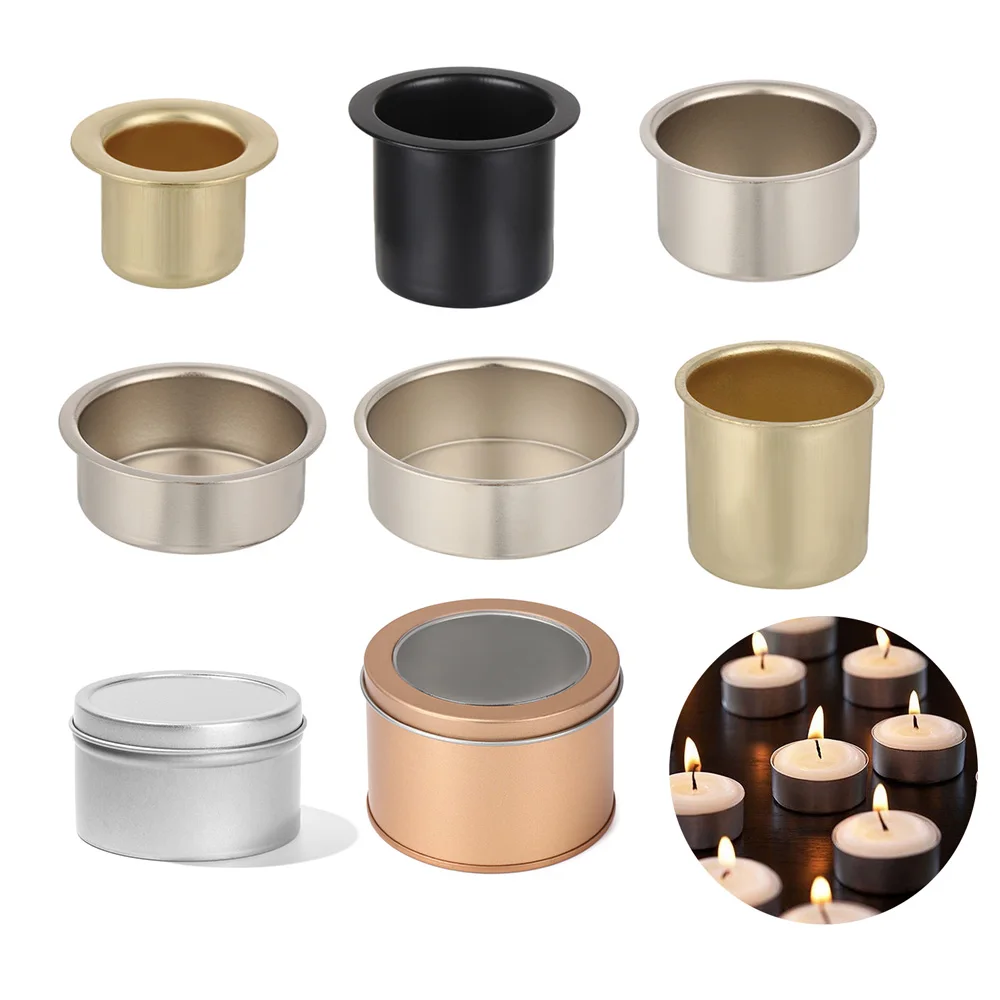 1 шт. металлические круглые баночки для свечей чехол контейнеры восковой массы
