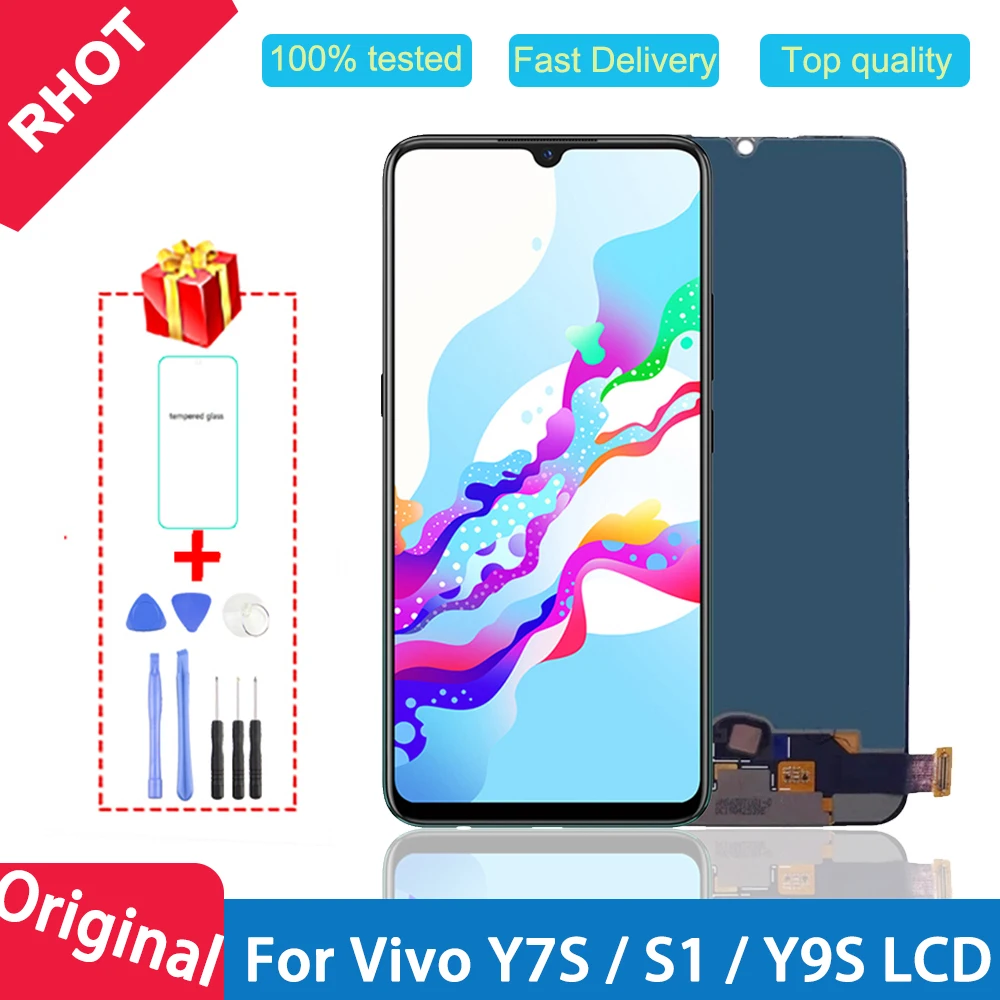 

Оригинальный дисплей 6,38 дюйма для замены Vivo Z5/S1, ЖК-дисплей для Vivo Y7s Y9s iQOO Neo 855, ЖК-экран