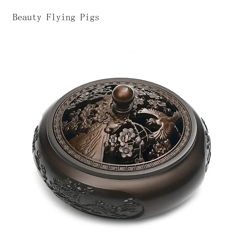 

Direct selling new incense burner pure copper home indoor antique dish fragrance purifying air incense aromatherapy furnace