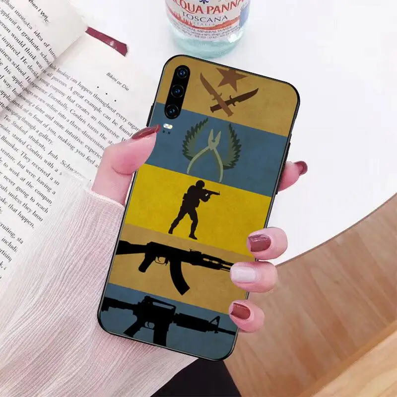 PENGHUWAN Counter Strike cs go Game Новое поступление черный чехол для сотового телефона Huawei P30 P20