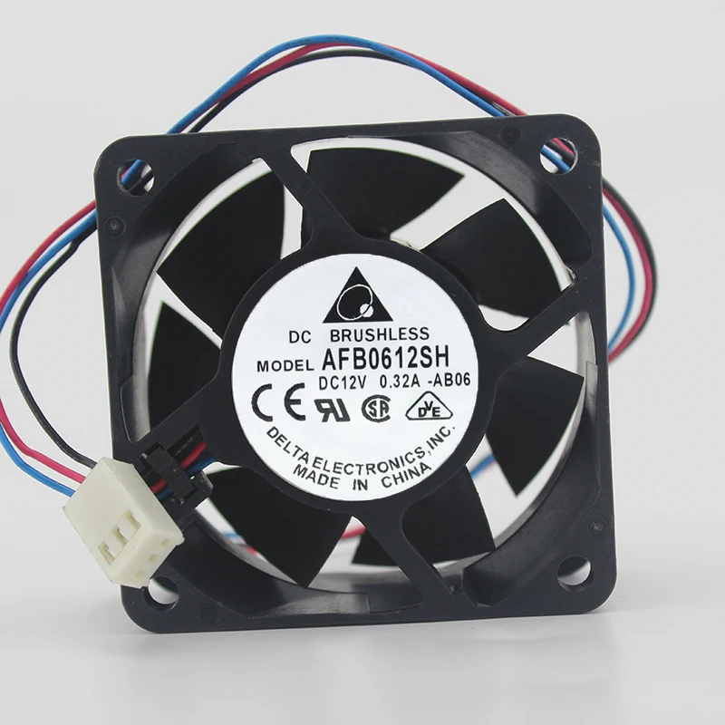 

Подлинная Delta 6025 AFB0612SH 12V 0.32A 6 см/см ШИМ контроль температуры большой объем воздуха вентилятор