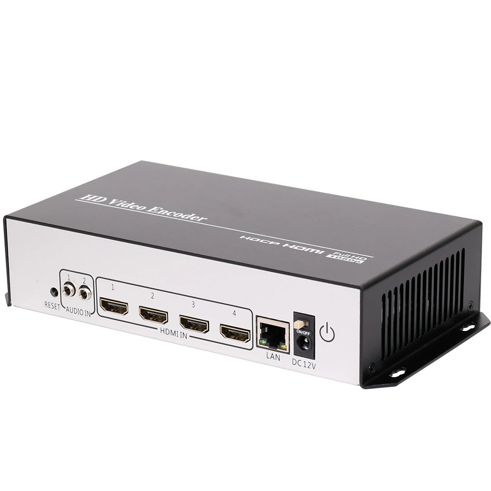 Экономичный 4 канальный 4K HEVC H.265 H.264 HDMI видео кодировщик к IP потоковый с UDP HLS RTMP RTSP