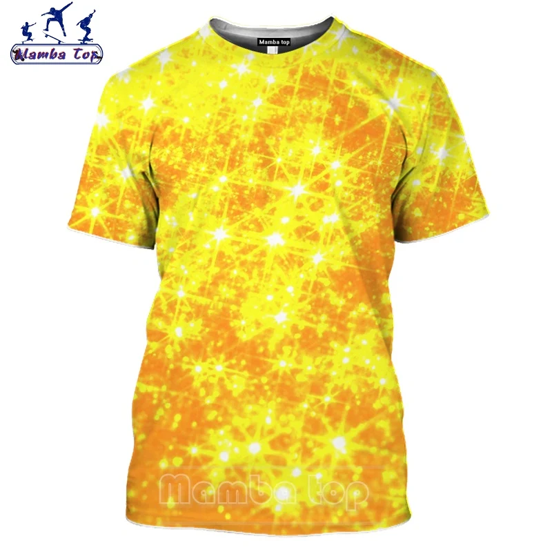 Топ Mamba мужские футболки летняя футболка для плавания с 3D принтом Золотая