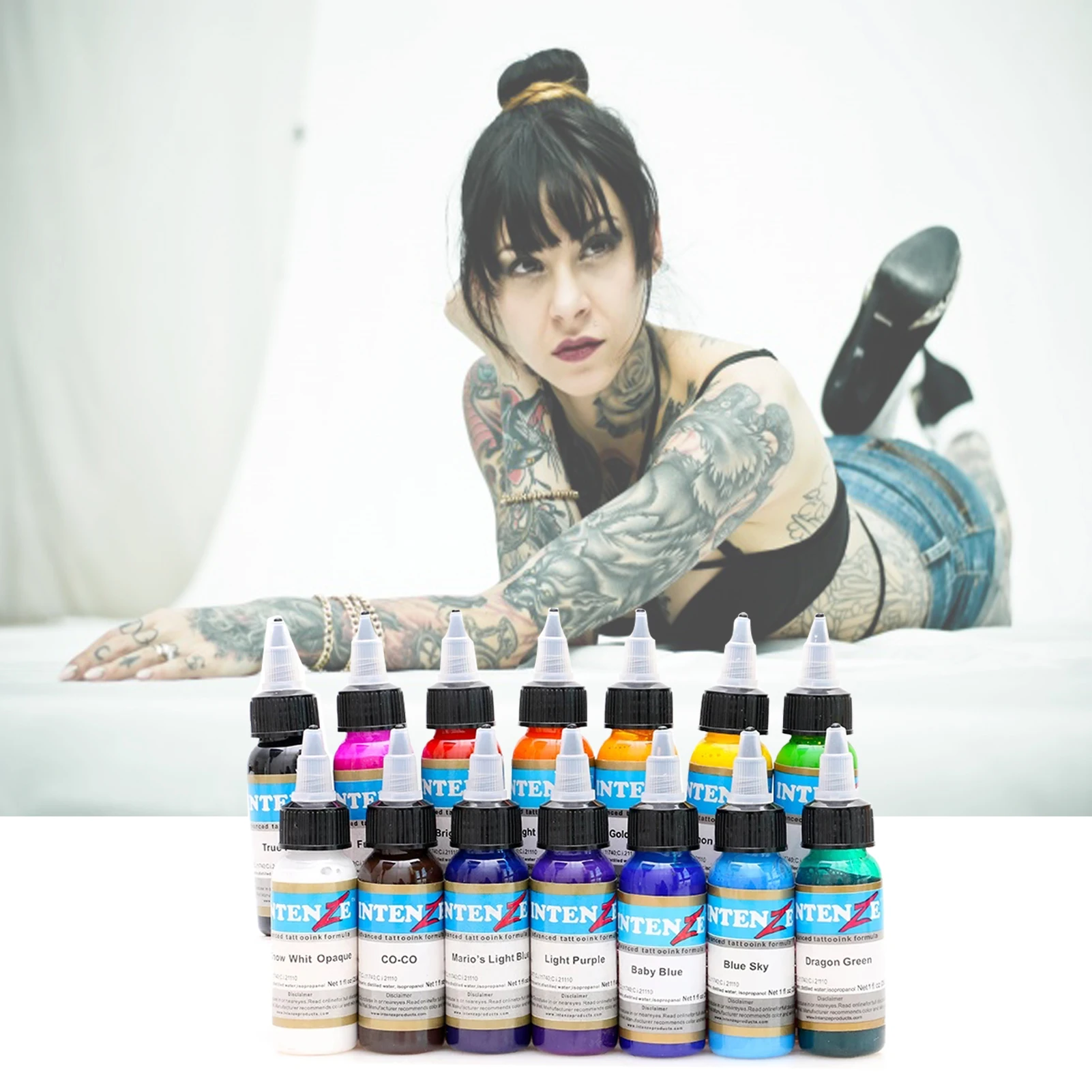 

Tattoo ink 30ml/bottle Tatto pigment ink set, tattoo ink tattoo set, tattoo pigment, used for body tattoo art set. (14 colors)