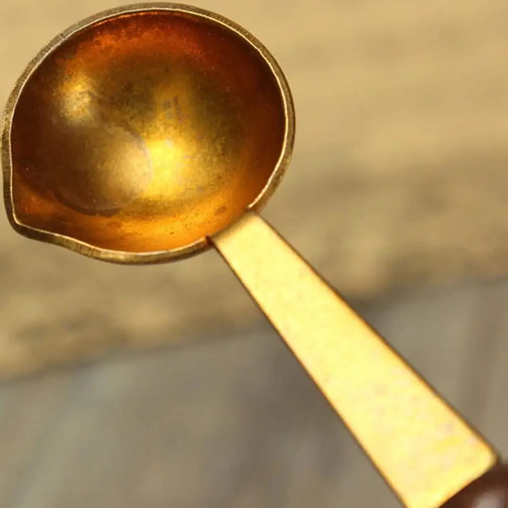 

1 Pcs Craft Manufacturing Retro Style Seal Spoon For Wax DIY Wax Seal Stamp Spoon Hot Melted Stamp Anti Dissolve Craft Spoo X3Q7