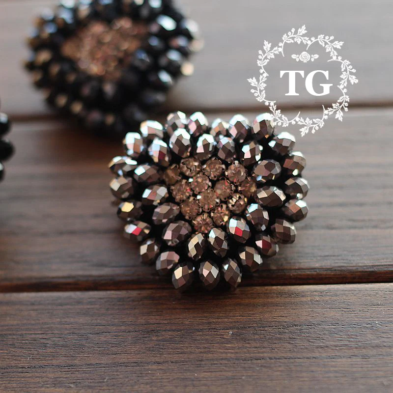 Аппликация для бусин 3D ручной работы 1 шт. 100% Цветочная кружевная нашивка