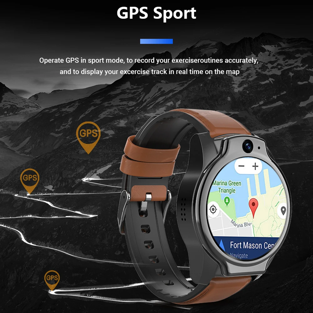 LEMFO smart watch LEM14 часы мужские 4G смарт LTE Smartwatch Android 10 64G ROM наручные 5ATM waterproof с SIM card camera