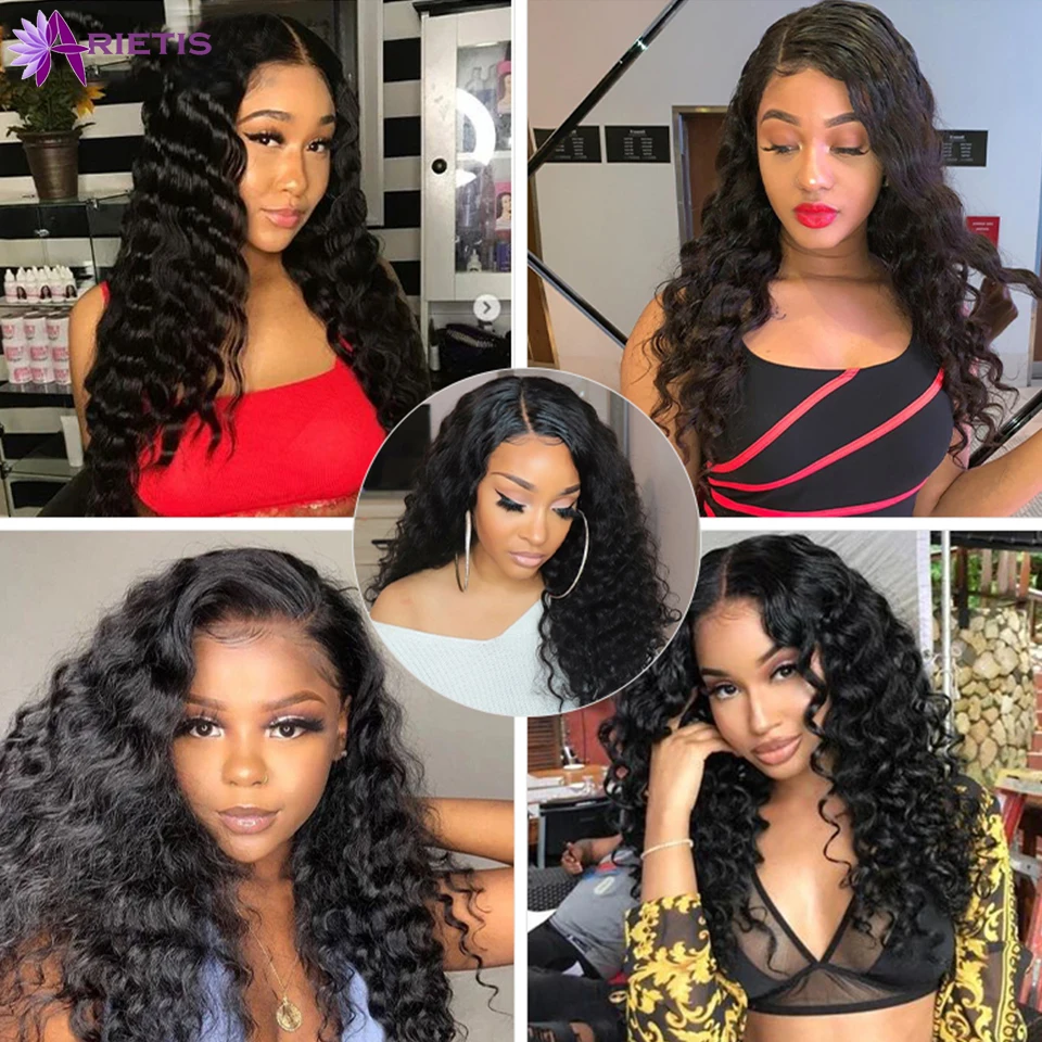 

Loose Deep Wave Wig 4*4 Lace Closure Wig Pre Pluceked With Baby Hair Brazilian Remy Human Hair Wigs For Black Women Fashion Hair