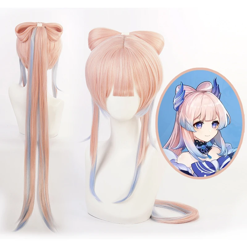 

Game Genshin Impact Kokomi Cosplay Wig Gradient Mixed Color Heat Resistant Wig Cosplay Sangonomiya Kokomi Costume Cosplay Props