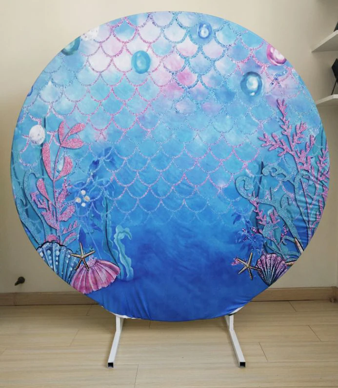 8x8FT / 6.5x6.5FT круглый кулон покрытый покрытие стола с Эластичная лента Немнущиеся